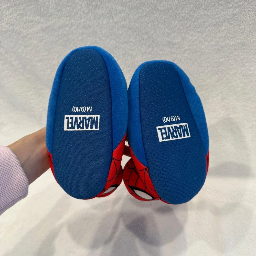 Marvel Spider-Man‎ Kids Plush Character Slippers Blue Red Size 9/10